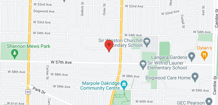map of 1062 W 55TH AVENUE